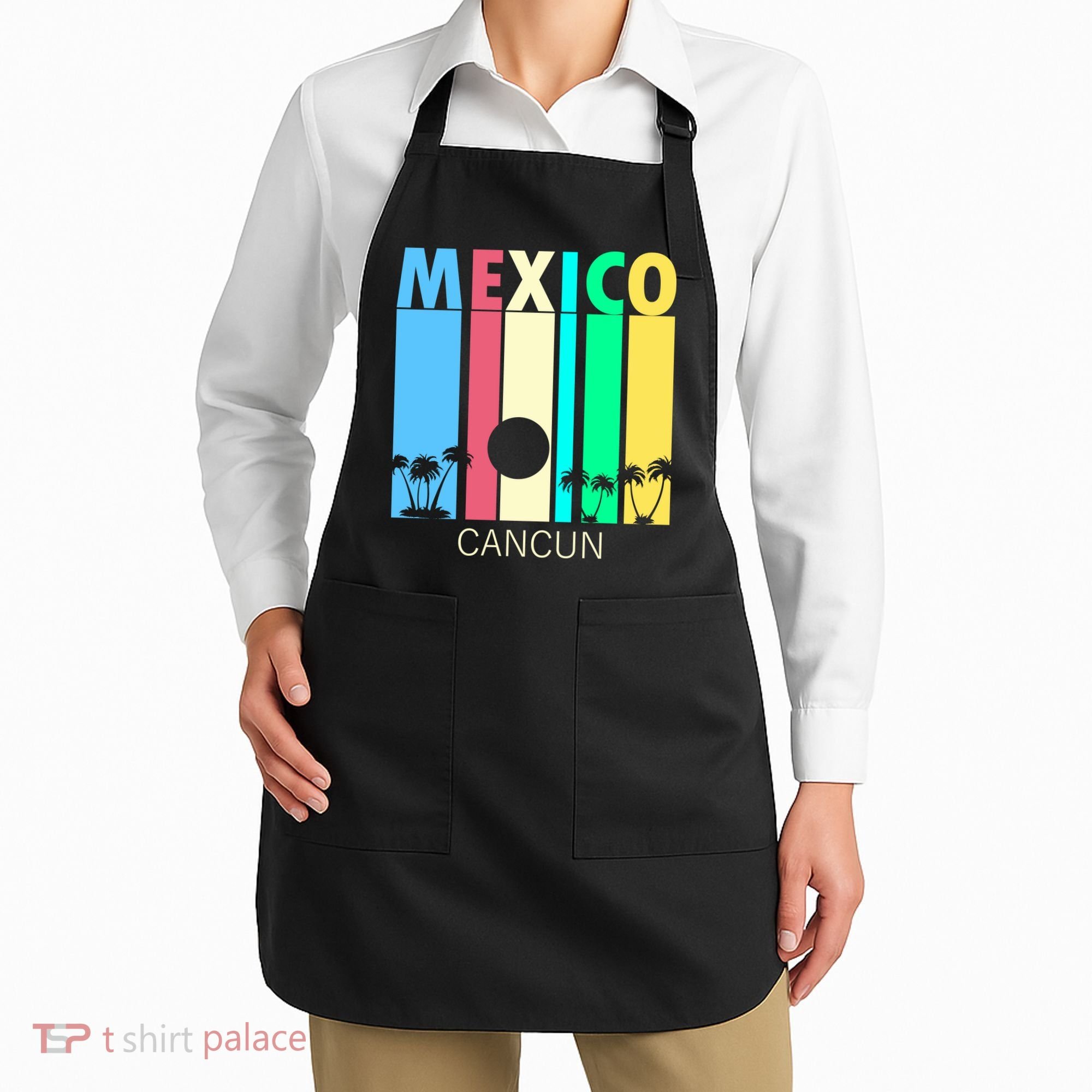 Retro Cancun Mexico Apron