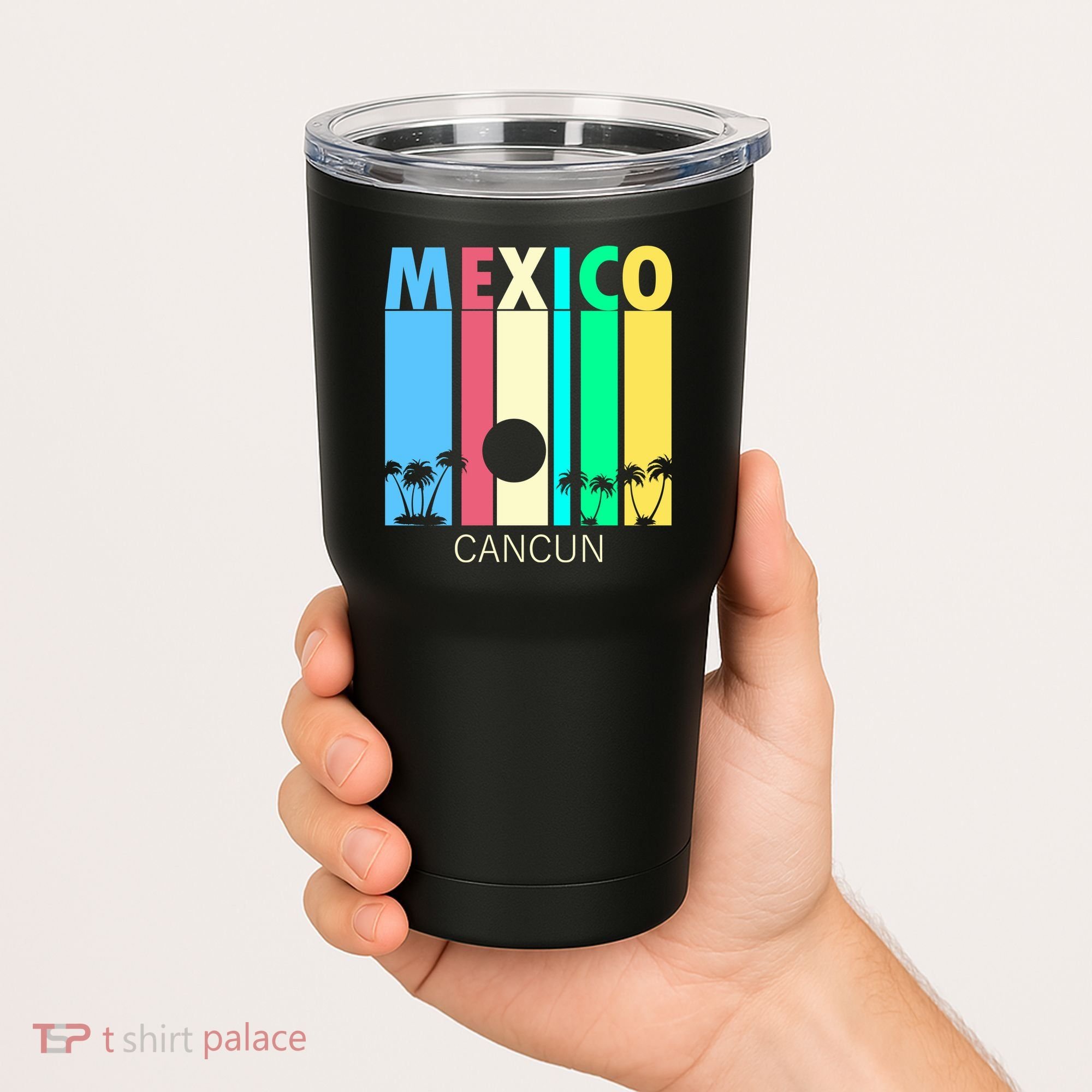 Retro Cancun Mexico Tumbler