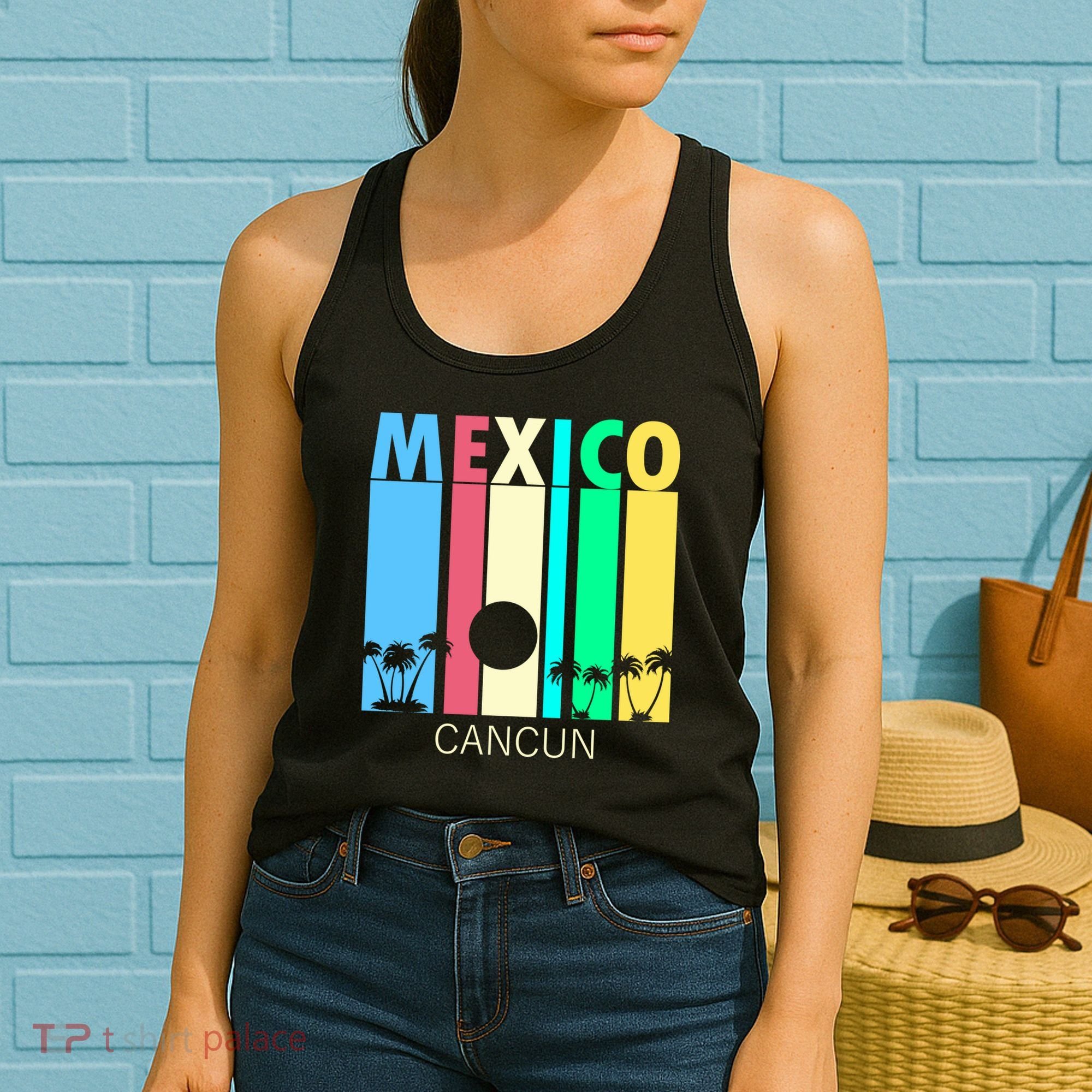 Retro Cancun Mexico Women's Tank Top