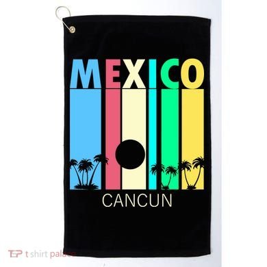 Retro Cancun Mexico Golf Towel