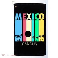 Retro Cancun Mexico Golf Towel thumb 0