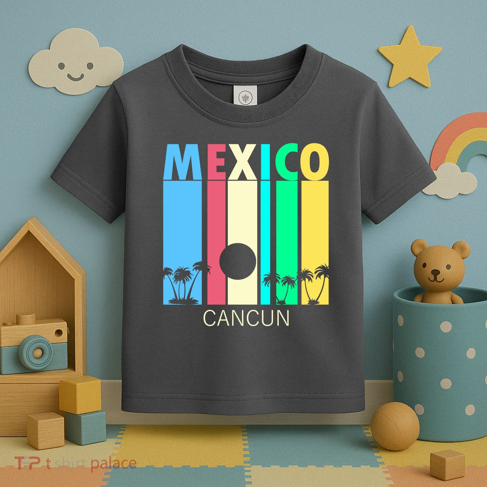 Retro Cancun Mexico Toddler T-Shirt