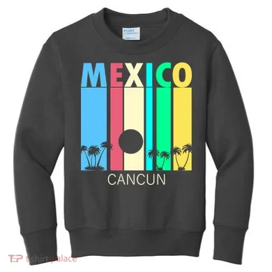 Retro Cancun Mexico Kids Sweatshirt