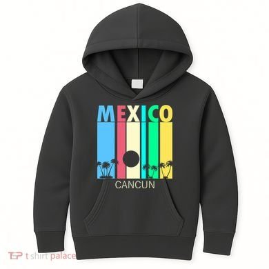 Retro Cancun Mexico Kids Hoodie