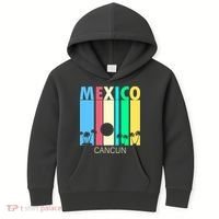 Retro Cancun Mexico Kids Hoodie thumb 0