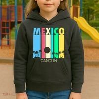 Retro Cancun Mexico Kids Hoodie thumb 3