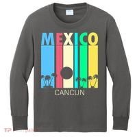Retro Cancun Mexico Kids Long Sleeve Shirt thumb 0