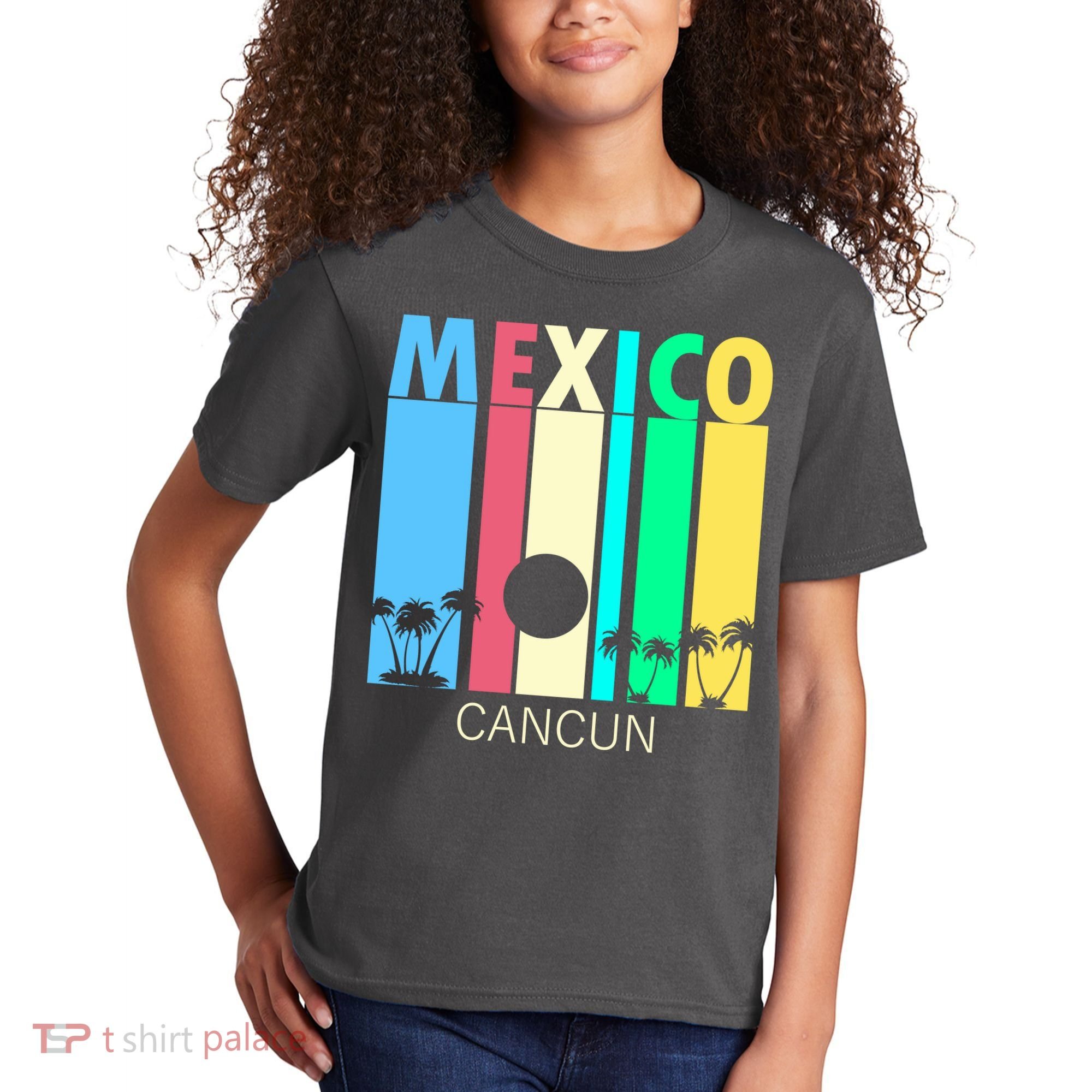 Retro Cancun Mexico Kids T-Shirt