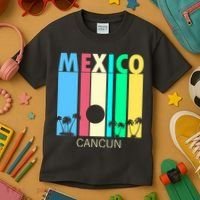 Retro Cancun Mexico Kids T-Shirt thumb 3
