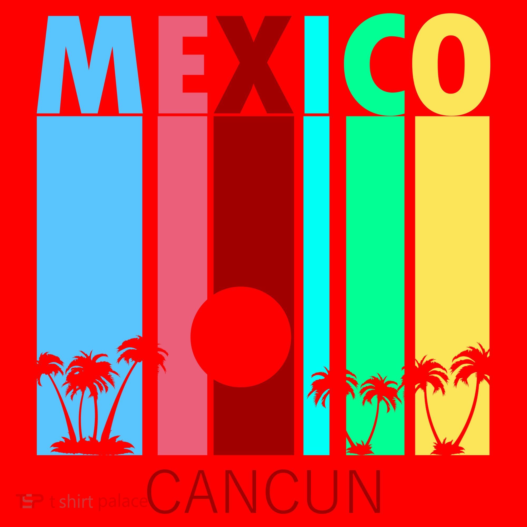 Retro Cancun Mexico Santa Hat