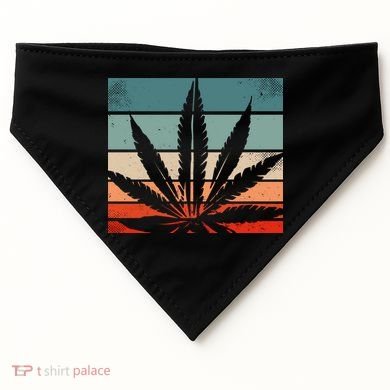 Retro Cannabis USA-Made Doggie Bandana