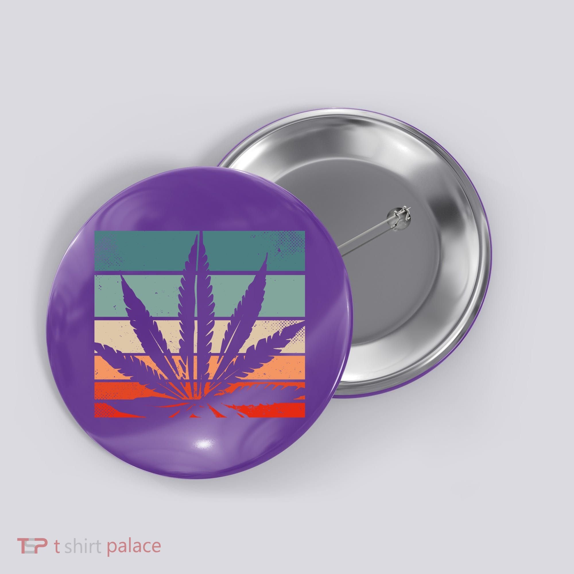 Retro Cannabis Button