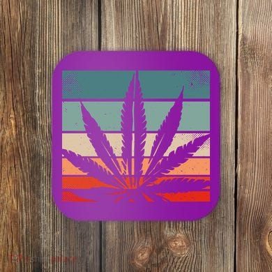 Retro Cannabis Coaster