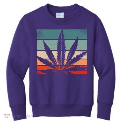 Retro Cannabis Kids Sweatshirt