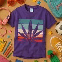 Retro Cannabis Kids T-Shirt thumb 3