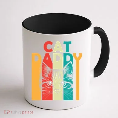 Retro Cat Daddy Coffee Mug back