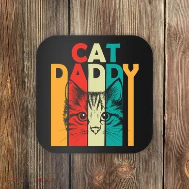 Retro Cat Daddy Coaster