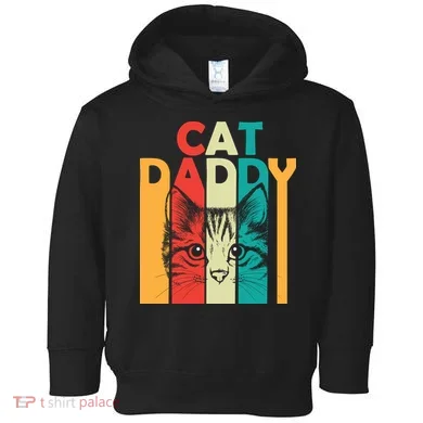 Retro Cat Daddy Toddler Hoodie