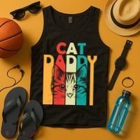 Retro Cat Daddy Tank Top thumb 4