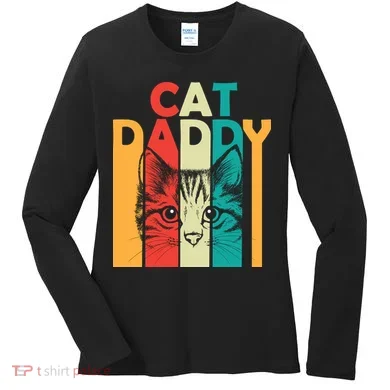 Retro Cat Daddy Women's Long Sleeve Shirt