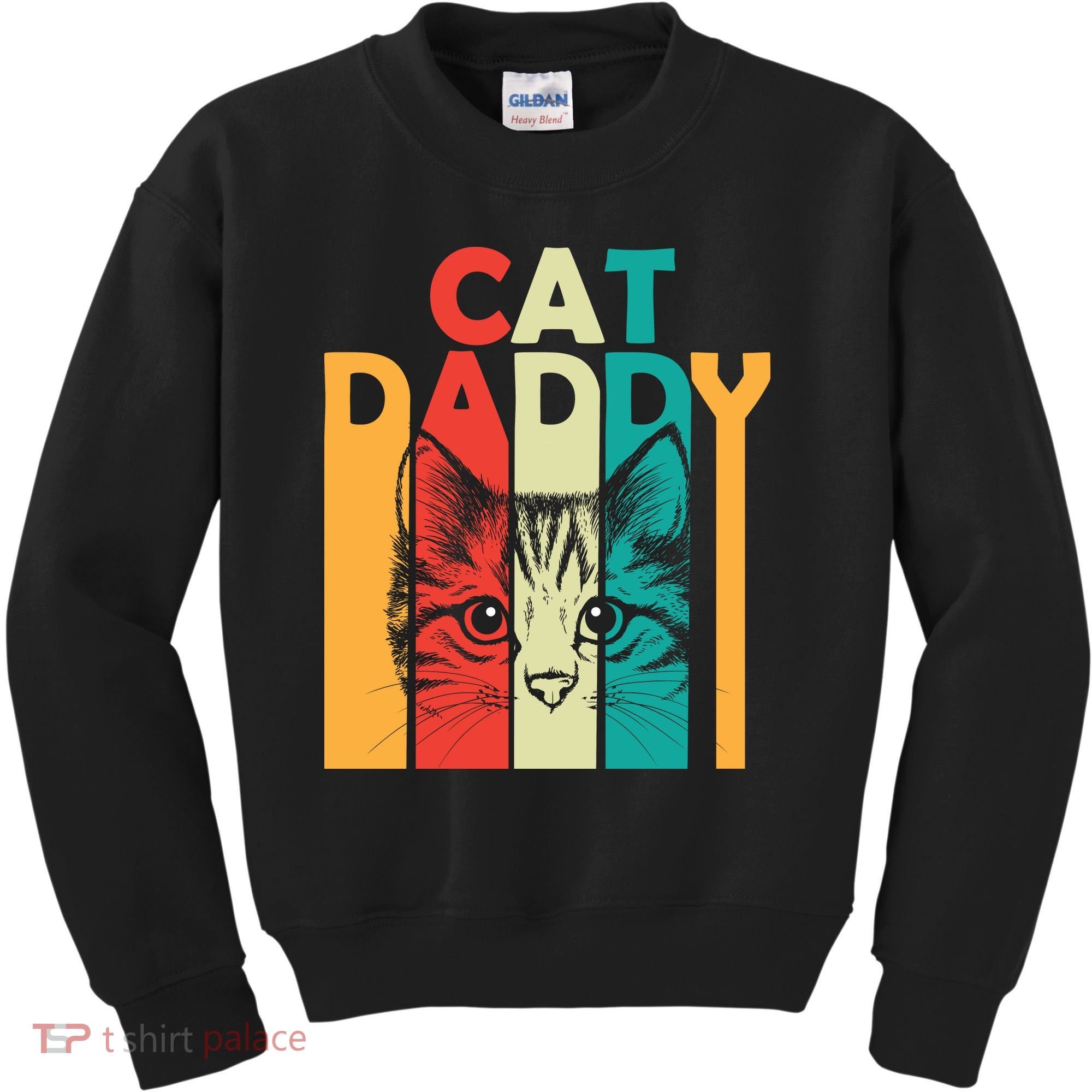 Retro Cat Daddy Kids Sweatshirt