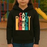 Retro Cat Daddy Kids Hoodie thumb 3