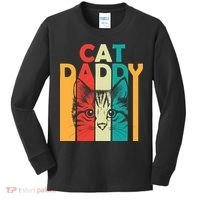 Retro Cat Daddy Kids Long Sleeve Shirt thumb 0