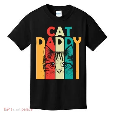 Retro Cat Daddy Kids T-Shirt
