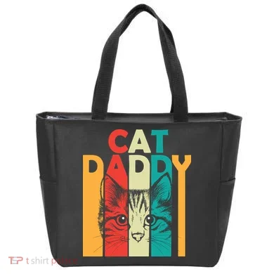 Retro Cat Daddy Tote Bag