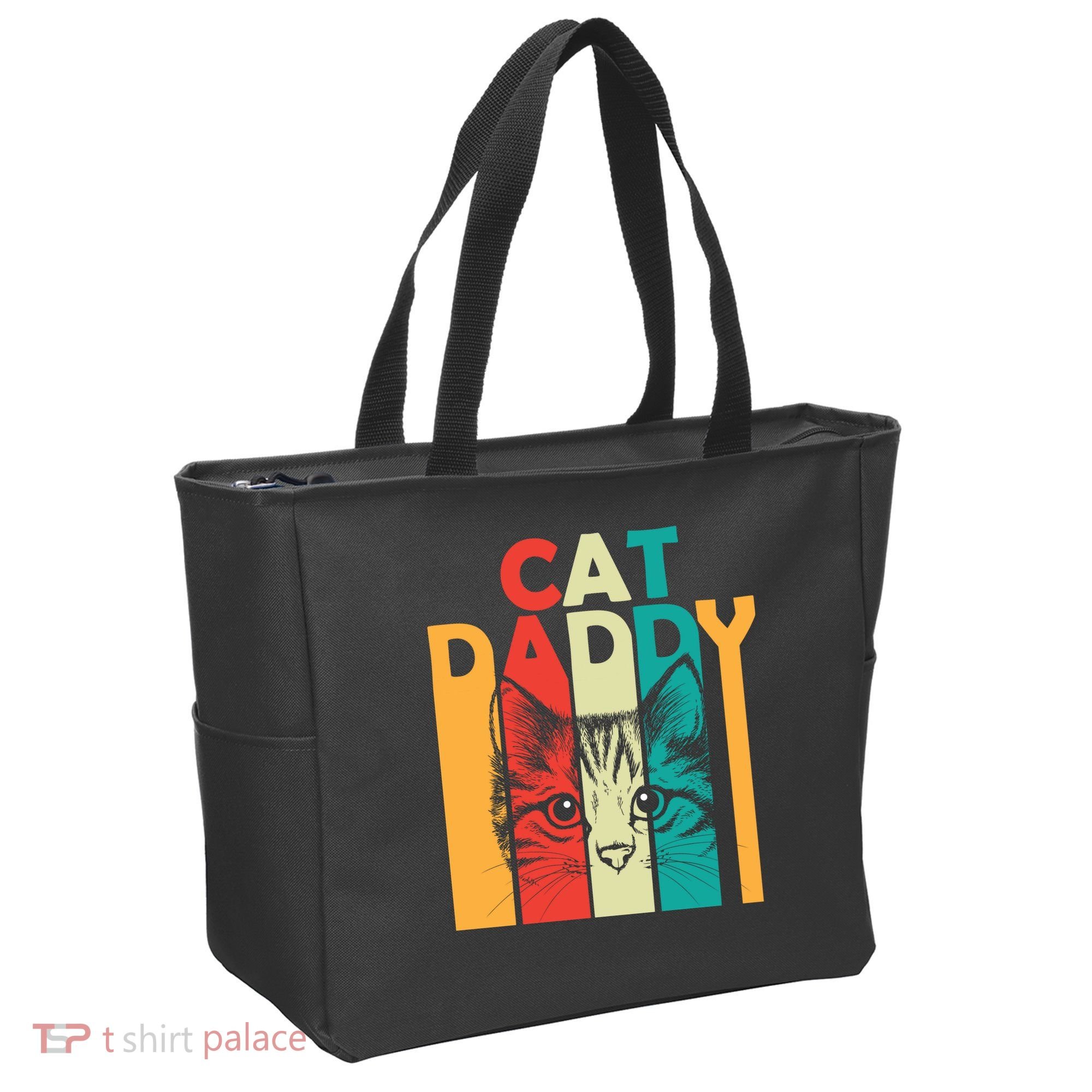 Retro Cat Daddy Tote Bag