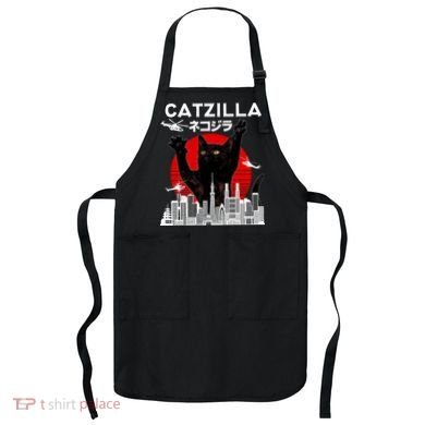 Retro Catzilla Attack Apron