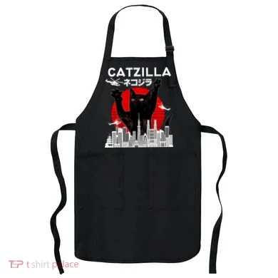 Retro Catzilla Attack Apron