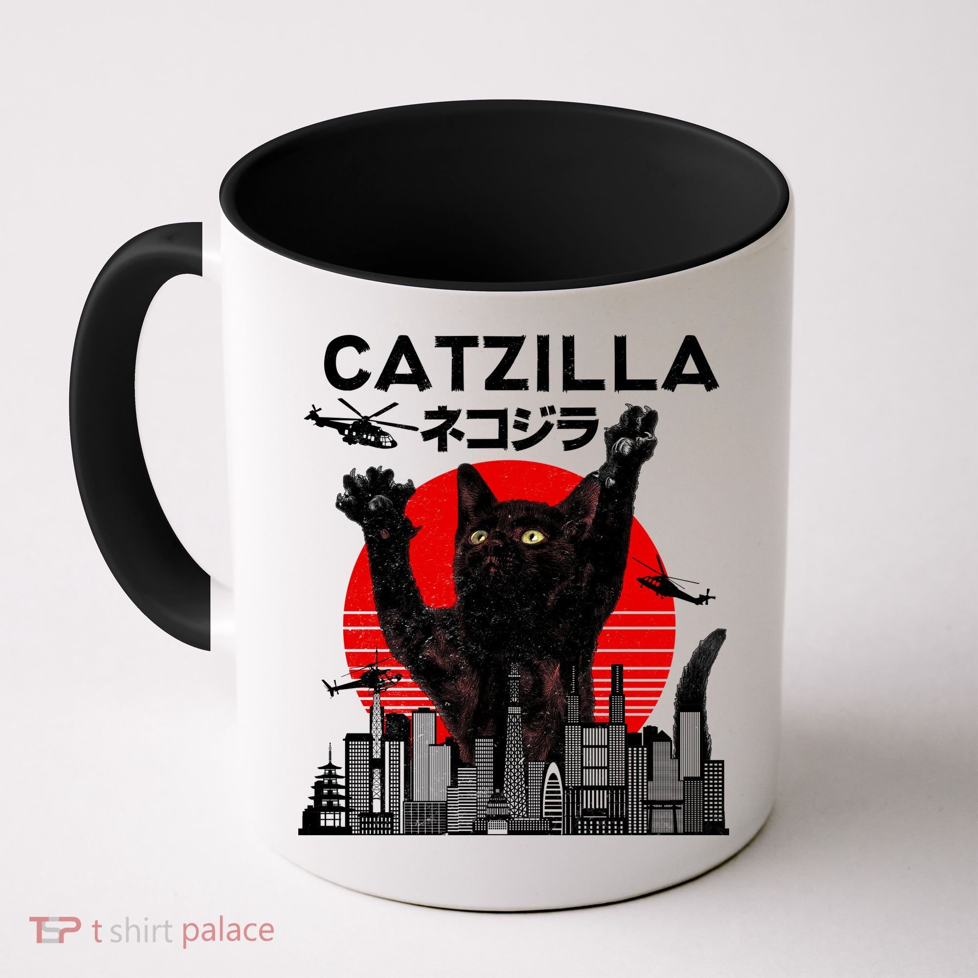 Retro Catzilla Attack Coffee Mug