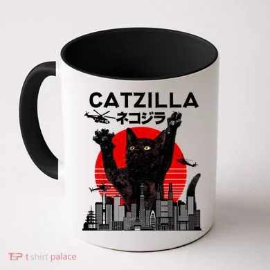 Retro Catzilla Attack Coffee Mug