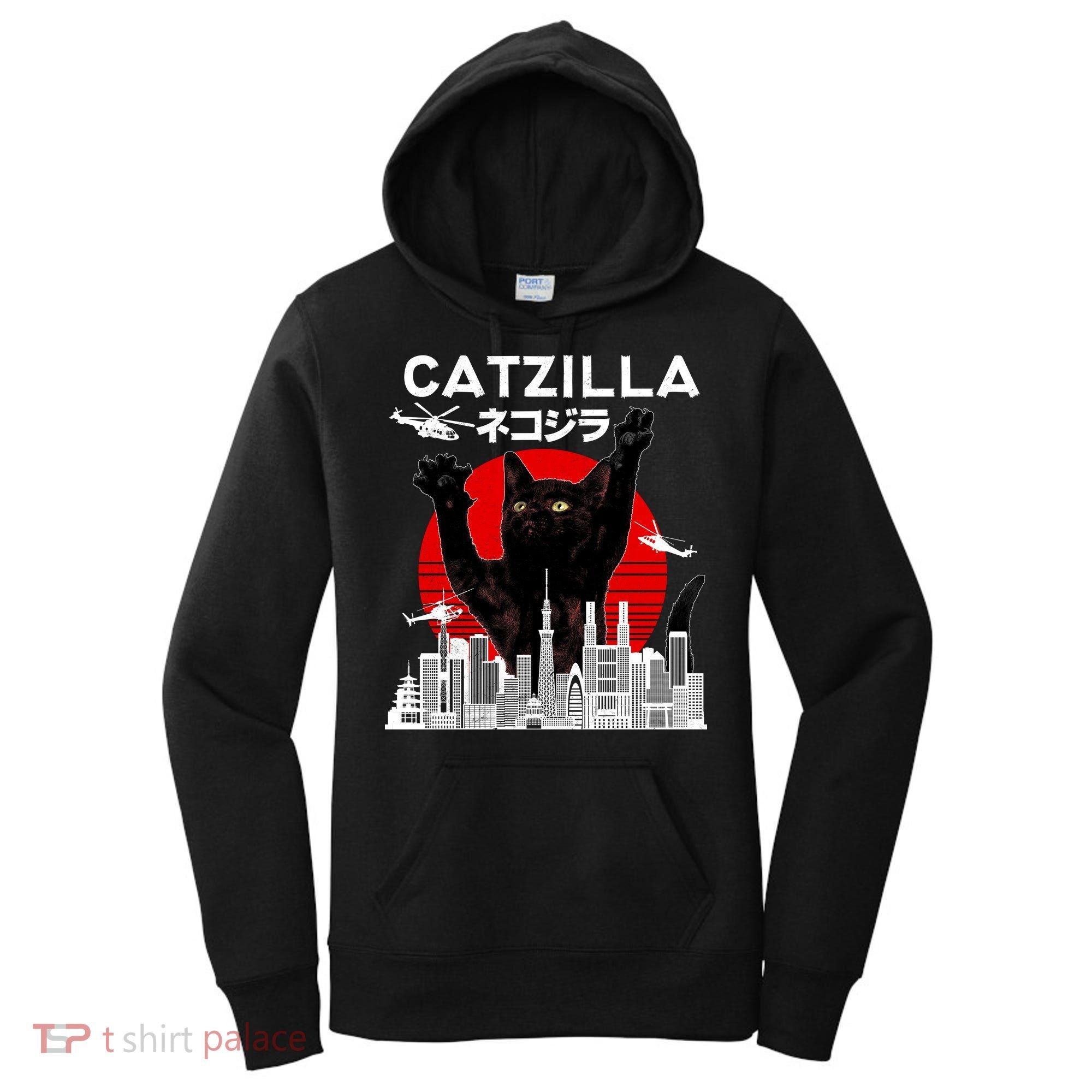 Retro Catzilla Attack Women's Hoodie
