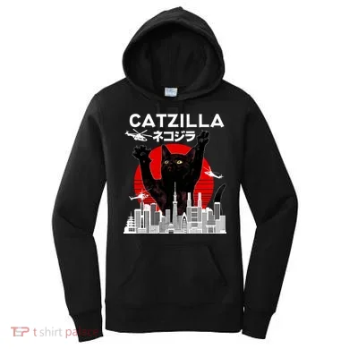 Retro Catzilla Attack Women's Hoodie