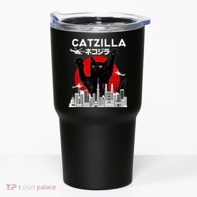 Retro Catzilla Attack Tumbler