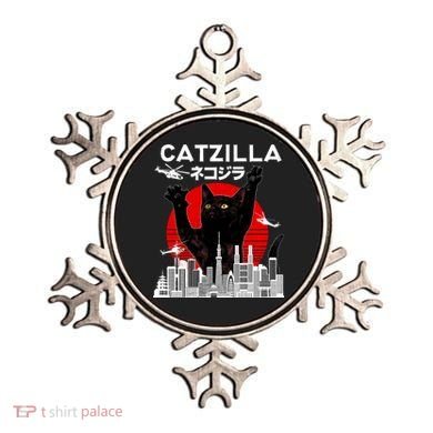 Retro Catzilla Attack Ornament