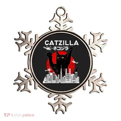 Retro Catzilla Attack Ornament