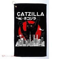 Retro Catzilla Attack Golf Towel thumb 0