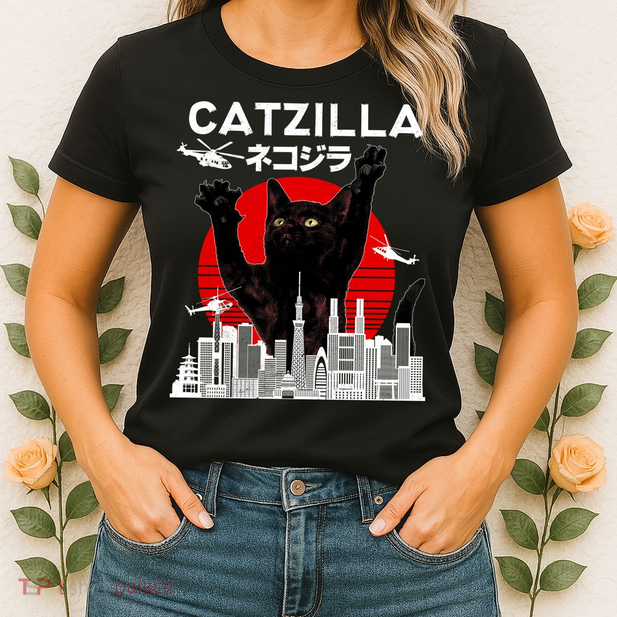 Retro Catzilla Attack Women's T-Shirt