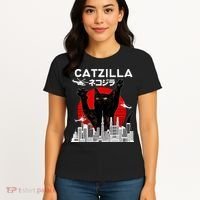 Retro Catzilla Attack Women's T-Shirt thumb 4