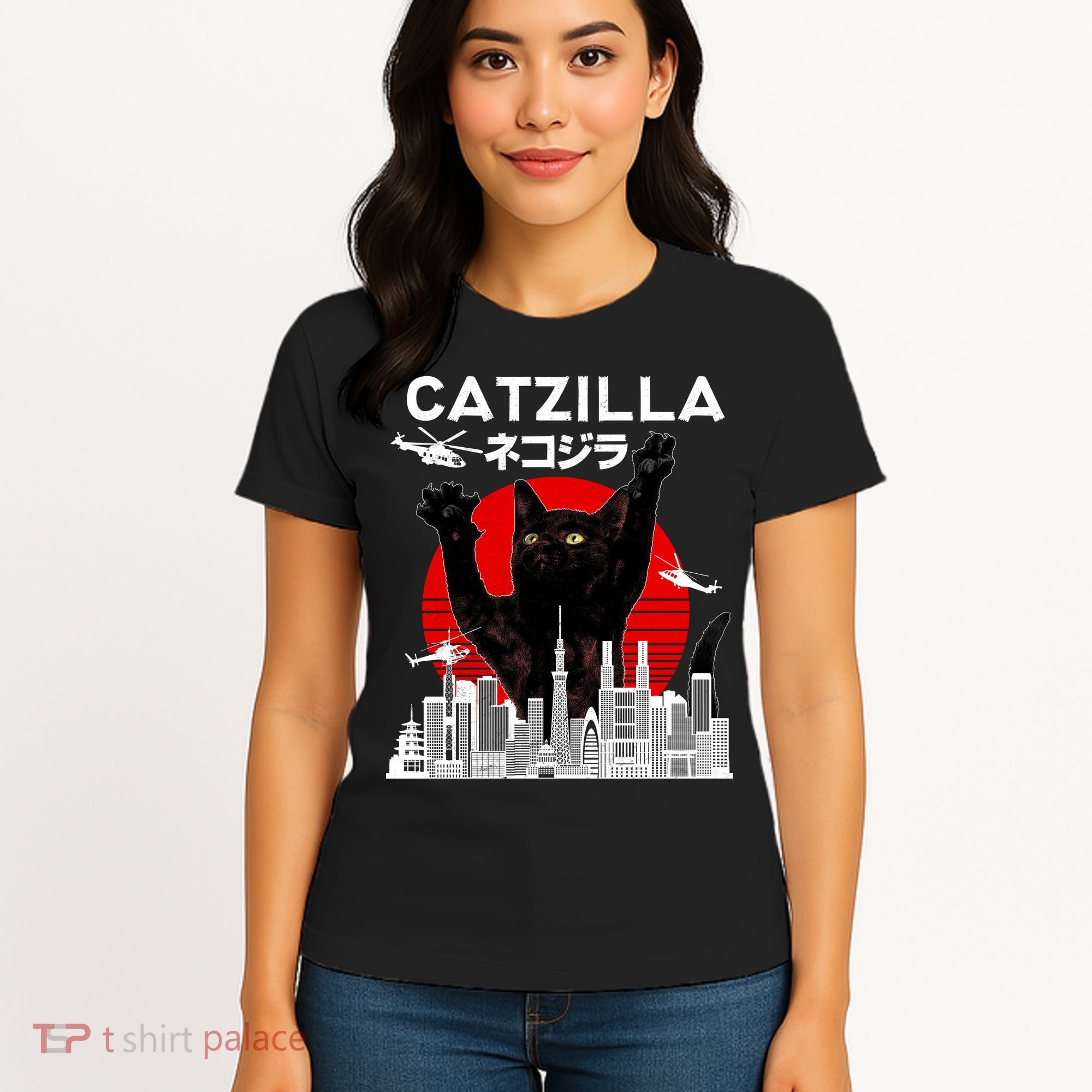 Retro Catzilla Attack Women's T-Shirt