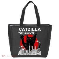 Retro Catzilla Attack Tote Bag thumb 0