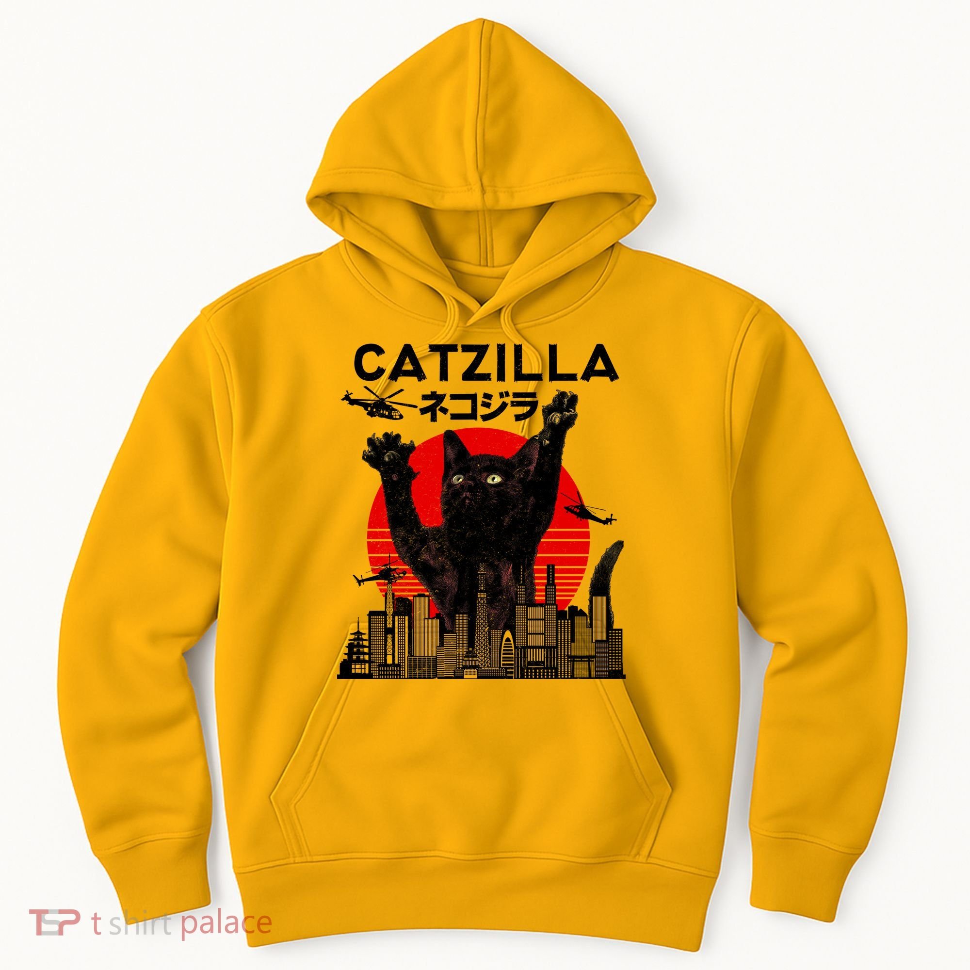Retro Catzilla Attack Hoodie