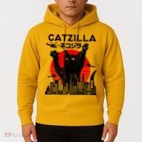 Retro Catzilla Attack Hoodie thumb 2