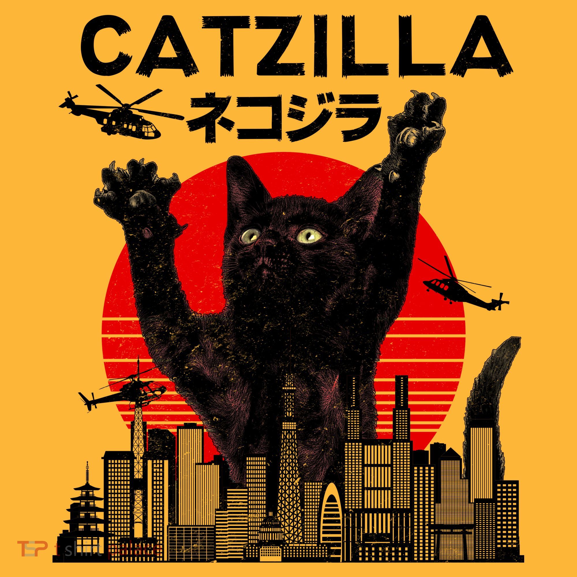 Retro Catzilla Attack Hoodie