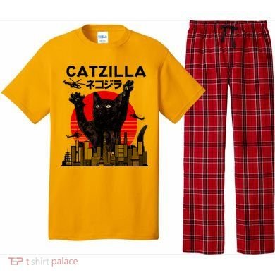 Retro Catzilla Attack Pajama Set