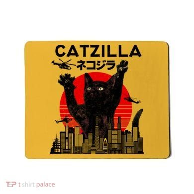 Retro Catzilla Attack Mousepad