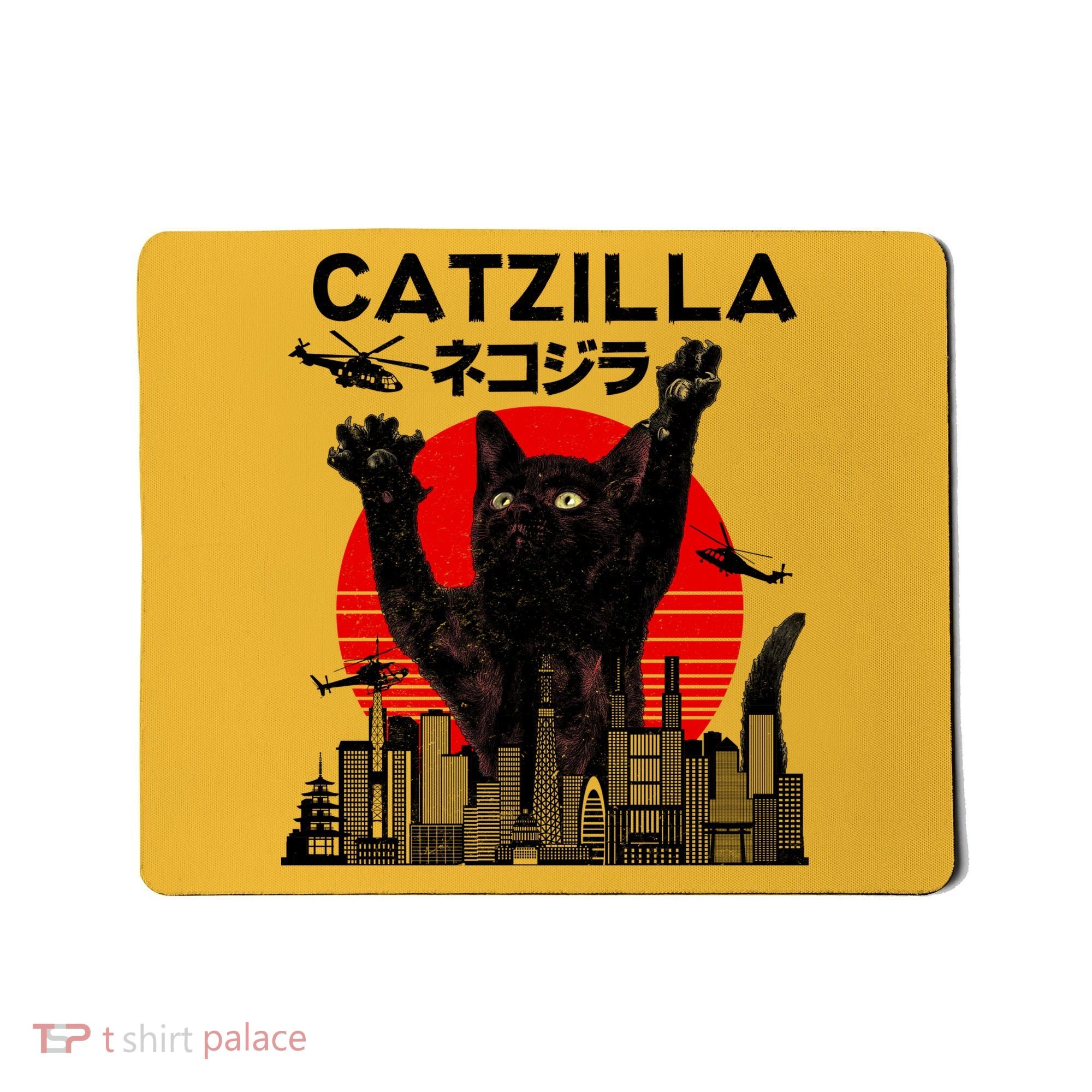 Retro Catzilla Attack Mousepad